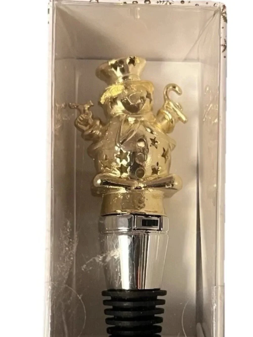 NEW Oliver & Smith Snowman Holiday Wine Bottle Stopper